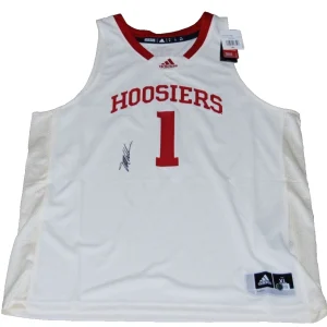 MIKE WOODSON signed (INDIANA HOOSIERS) ADIDAS basketball jersey BECKETT BP89892