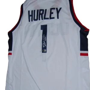 DAN HURLEY signed (UCONN HUSKIES) custom basketball jersey BECKETT BR25898