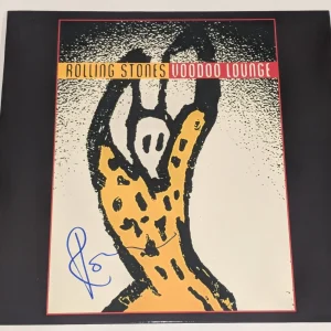 ROLLING STONES RONNIE WOOD signed "VOODOO LOUNGE" LASERDISC COVER BECKETT (BAS)