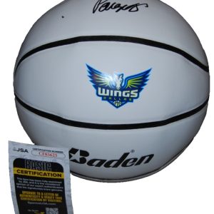 PAIGE BUECKERS signed (DALLAS WINGS) WNBA #1 PIC F/S LOGO basketball JSA CF85625