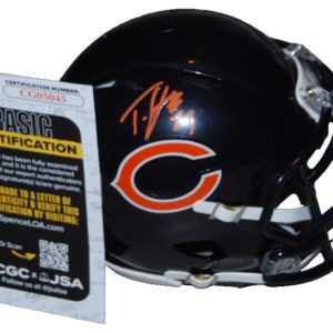 TYRIQUE STEVENSON signed (CHICAGO BEARS) NFL mini football helmet JSA CG05045