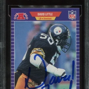 STEELERS DAVID LITTLE signed auto 1989 PRO SET CARD BECKETT (BAS) DECEASED 2005