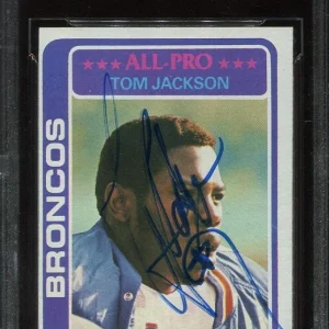 BRONCOS TOM JACKSON signed auto 1978 TOPPS ROOKIE CARD RC BECKETT (BAS) RARE