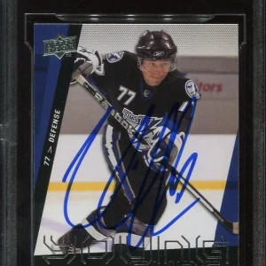 VICTOR HEDMAN signed 2009-10 UD YOUNG GUNS ROOKIE CARD RC YG BECKETT 10 (BAS)