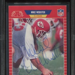 HOF MIKE WEBSTER signed auto 1989 PRO SET CARD BECKETT (BAS) DECEASED 2002