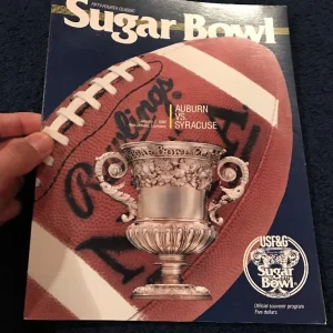 1988 Sugar Bowl Program Syracuse vs Auburn SU Undefeated Season