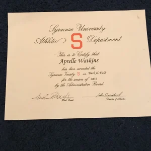 APRELLE WATKINS DUANY SYRACUSE ATHLETE VARSITY S  KUETH