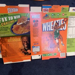 BILL RUSSELL WHEATIES BOX UNUSED NICE BASKETBALL