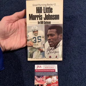 Floyd Little Signed Soft Cover NFL Running Backs Book JSA DENVER SYRACUSE