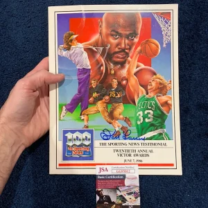 Don Larsen Yankees Signed Victor Awards Program W/ Walter Payton Sayers Etc JSA