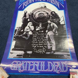Tom Constanten Signed Autographed Grateful Dead Casey Jones Poster W/ Lyrics JSA