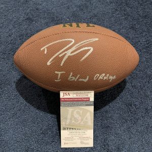 Dwight Freeney Signed Wilson Football JSA Witness Colts Syracuse I Bleed Orange