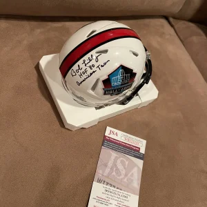 Bob Lilly Signed Autographed HoF Mini Stat Helmet JSA Cowboys