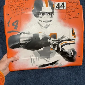 FLOYD LITTLE SIGNED DENVER BRONCOS Mile High STAT SEAT 11 INSCRIPTIONS JSA