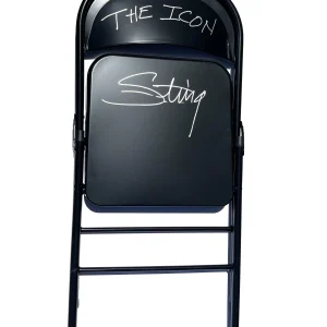 Sting Signed & Inscribed "The Icon" Steel Chair WCW AEW TNA WWE JSA COA