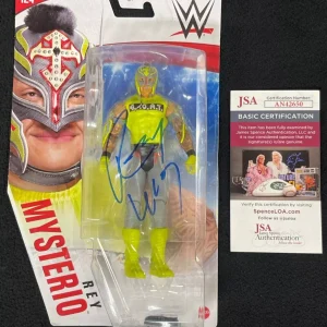 Rey Mysterio Signed WWE Basic Series 124 Figure JSA COA