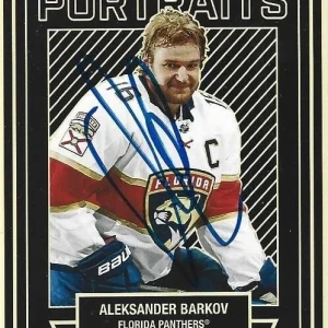 Alexsander Barkov Signed 2022-23 UD Portraits Hockey Card #P-26 Florida Panthers