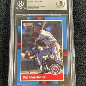 Pat Sheridan Signed 1988 Donruss Card #522 BAS Certified Detroit tigers