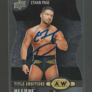 Ethan Page Signed 2022 AEW Upper Deck Allure Team Ambitions Card #TA-25 WWE NXT