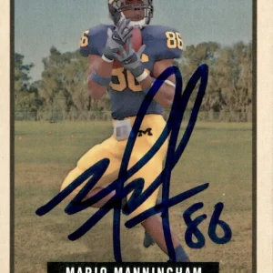 Mario Manningham Signed 2009 Topps Magic Card #156 Michigan Wolverines