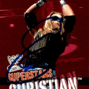Christian Signed 2001 Fleer WWF Card #31 WWE