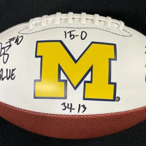 Alex Orji Signed & Multi-Inscribed Michigan Wolverines Football JSA COA