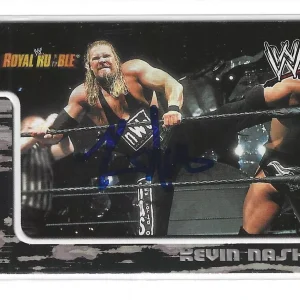 Kevin Nash Signed 2002 Fleer WWE Royal Rumble Down Card #16
