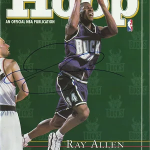 RAY ALLEN Signed 1997 HOOP Magazine w/ Beckett Auth (NO Label)