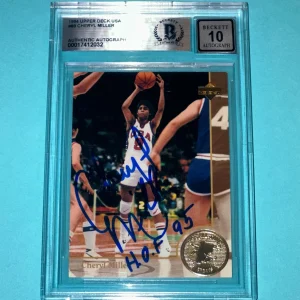 CHERYL MILLER Signed 1994 UPPER DECK USA Card #89 Beckett Auth BAS AUTO 10