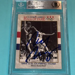 BILL BRADLEY Signed 1991 IMPEL US OLYMPIC HOF Card #60 Beckett Auth BAS