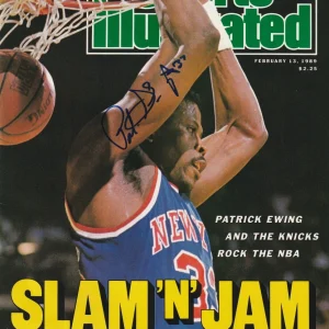 PATRICK EWING Signed 2/13/89 SPORTS ILLUSTRATED Beckett Auth. (BAS)