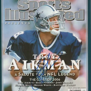 TROY AIKMAN Signed 7/26/06 SPORTS ILLUSTRATED Beckett Auth. (BAS) NO LABEL