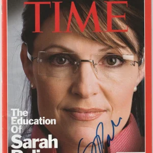 SARAH PALIN Signed 9/15/08 TIME Magazine Beckett Auth (BAS) NO LABEL