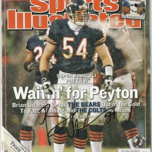 BRIAN URLACHER Signed 2/5/07 SPORTS ILLUSTRATED Beckett Auth (BAS) NO LABEL
