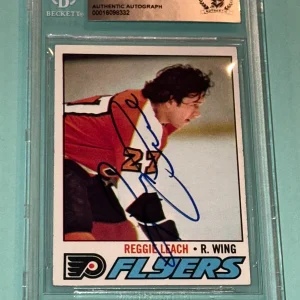 REGGIE LEACH Signed 1977-78 TOPPS Card #185 Beckett BAS