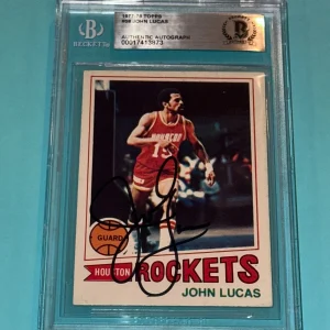 JOHN LUCAS Signed 1977-78 TOPPS Card #58 Beckett Auth BAS