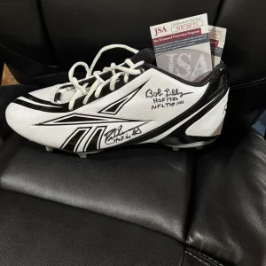 Bob Lilly + Drew Pearson Signed Cleat Cowboys Football JSA HoF