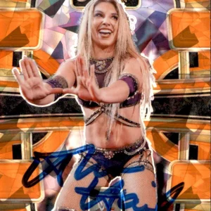 Thea Hail Signed 2024 Panini Select Cracked Ice Orange WWE NXT Card #58 Chase U