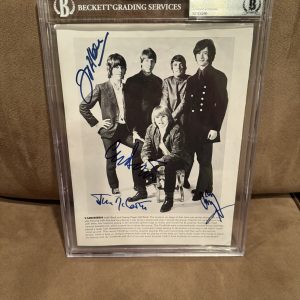 Yardbirds Signed Photo Jimmy Page Jeff Beck Chris Dreja McCarty Zeppelin Beckett