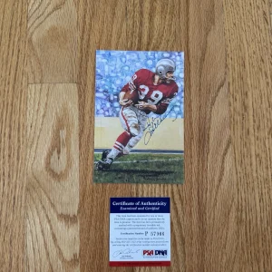 San Francisco 49’ers HOF Hugh McElhenny Signed GLAC Goal Line Art Card PSA