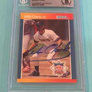 WILL CLARK Signed 1989 DONRUSS ALL-STARS Card #33 Beckett (BAS)
