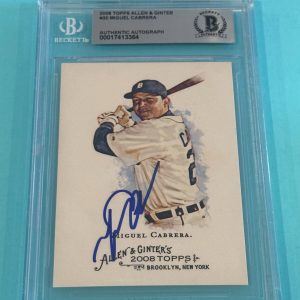 MIGUEL CABRERA Signed 2008 TOPPS ALLEN & GINTER Card #30 Beckett (BAS)