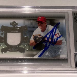 JIM THOME Signed 2007 UD GAME MATERIALS Card #JT S2 Beckett (BAS) AUTO 10