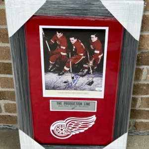 The Production Line Signed Framed Detroit Red Wings 8x10 Photo JSA COA