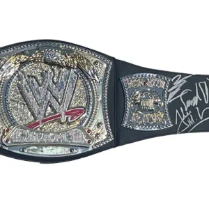 WWE Spinner Belt Championship Toy Belt Signed By 19 CM Punk Husky Harris JSA COA
