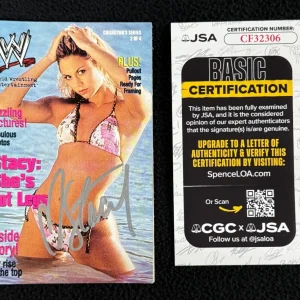 Stacy Keibler Signed WWE Mini Magazine #2 JSA COA WCW Miss Hancock
