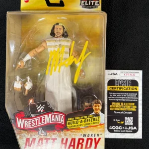 Matt Hardy Signed Woken WWE WrestleMania Elite Action Figure JSA COA