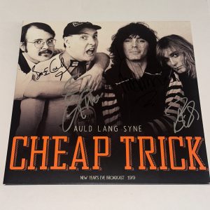 CHEAP TRICK Signed AULD LANG SYNE LP ALBUM COVER w/ Beckett LOA (by all 4!)