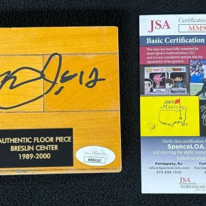 Mateen Cleaves Signed Michigan State Spartans Breslin Center Floor Cut JSA COA
