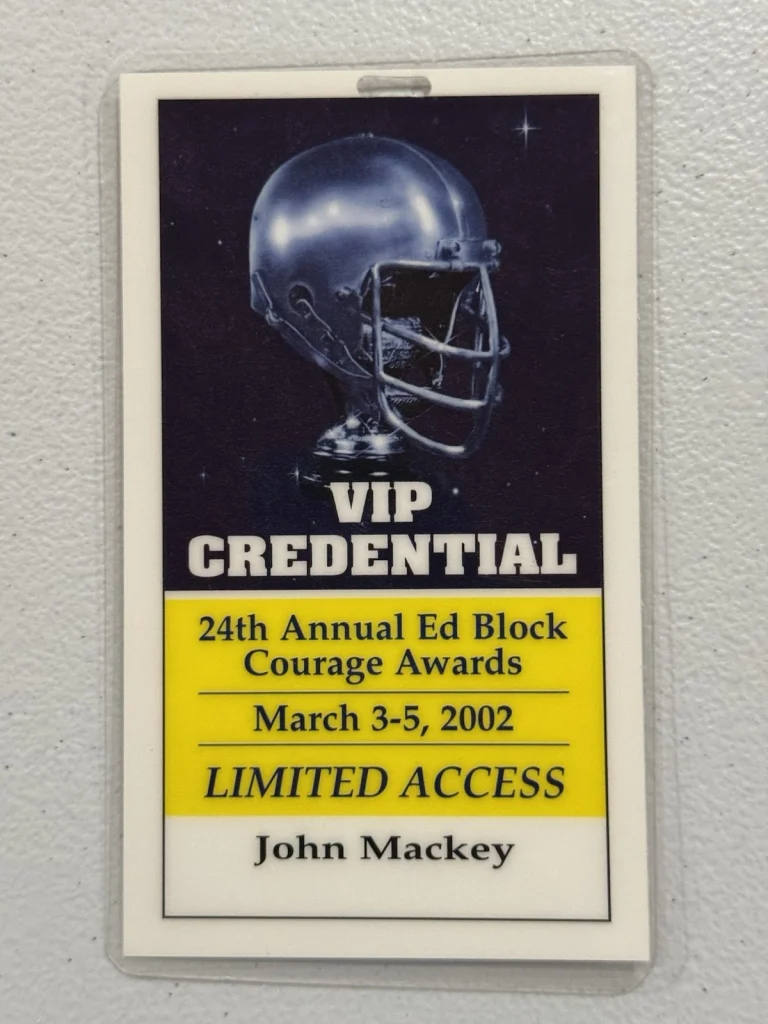 Rare John Mackey VIP Pass Baltimore Colts Syracuse Football HoF’er
